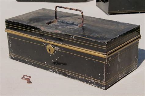 antique heavy steel lock box|Antique Lock Box In Collectible Locks & Keys for sale .